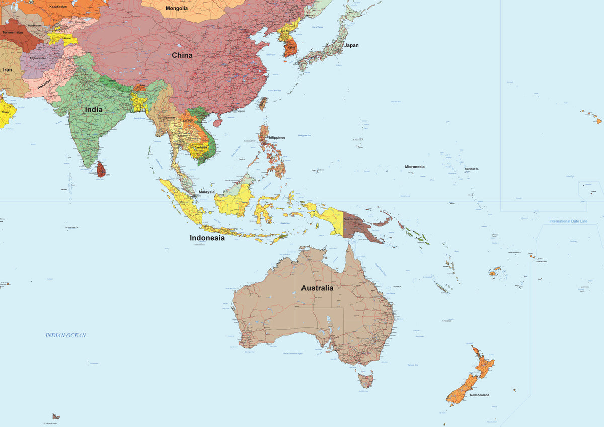 エアリアマップ 世界地図6　オセアニア　1:16,000,000　昭文社　2002年　＜ゆうメール＞