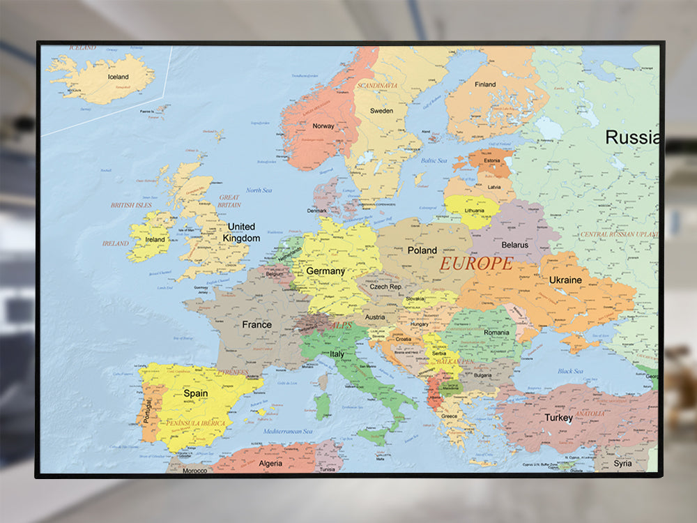 ヨーロッパ地図ポスター
