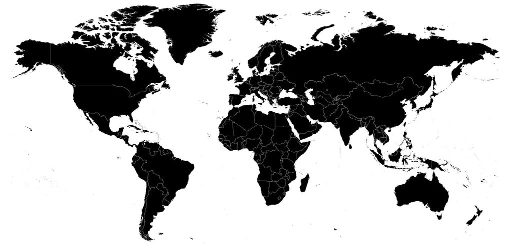 世界地図ポスター｜黒い世界地図