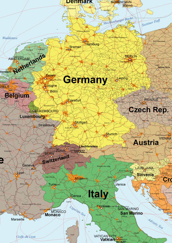 世界地図ポスター｜ヨーロッパ（EU） – Hotdogger