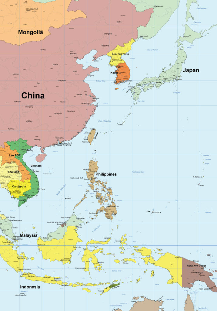 世界地図ポスター｜東南アジア・フィリピン