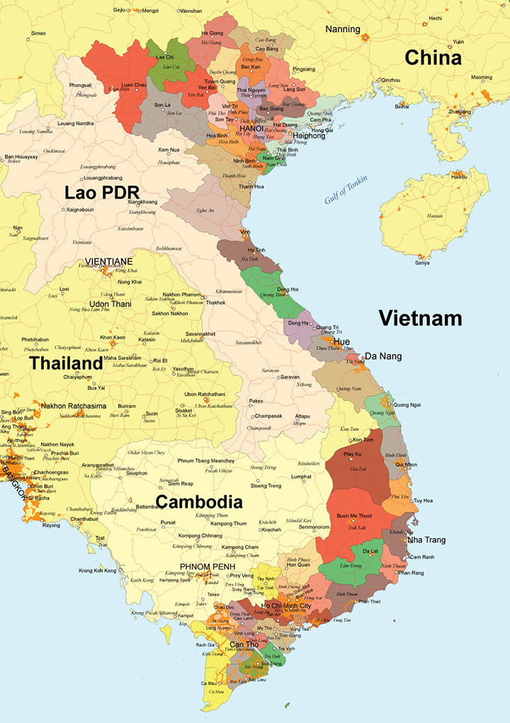世界地図ポスター｜アメリカ、メキシコ、中国、韓国、タイ、ベトナム、インドネシア、西ヨーロッパ