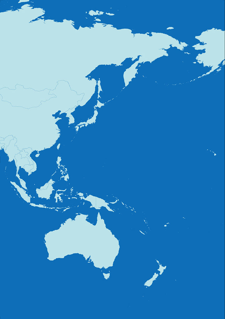 世界地図ポスター｜青い世界地図