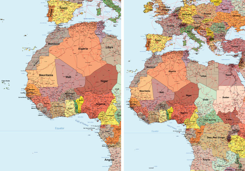 世界地図ポスター｜アフリカ – Hotdogger