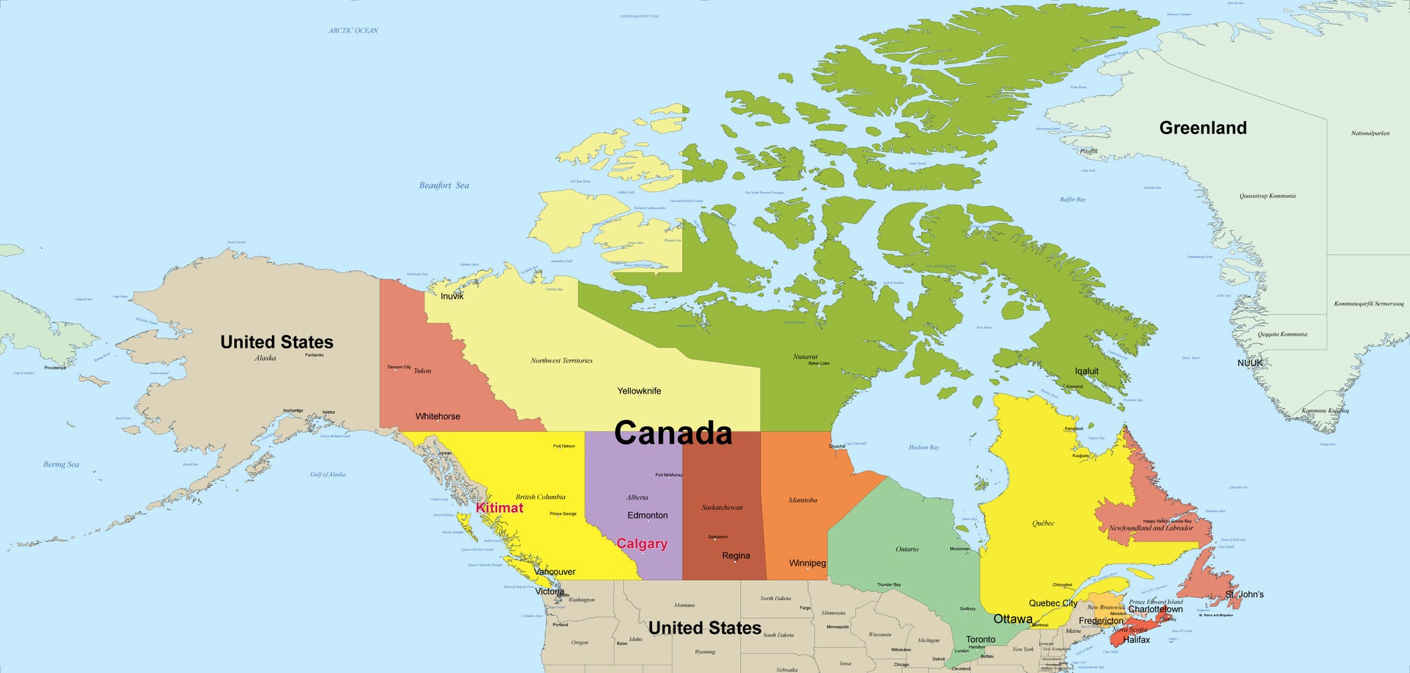世界地図ポスター｜カナダ – Hotdogger