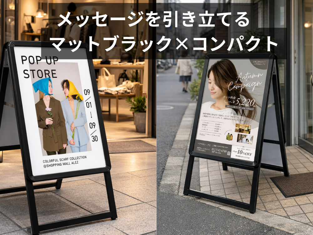 A型看板 ブラック｜店頭集客に最適なマットブラックA看板 – Hotdogger