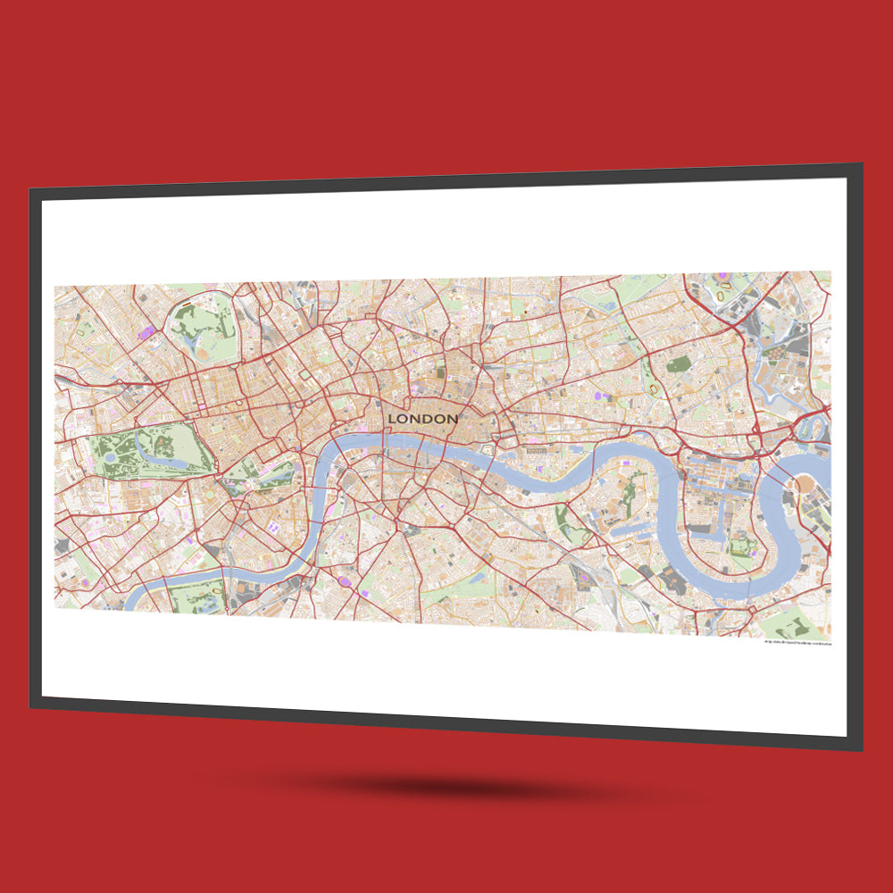 都市地図 ポスター｜ロンドン 都市詳細地図のポスター City Map