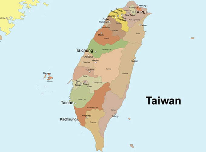 世界地図ポスター 台湾